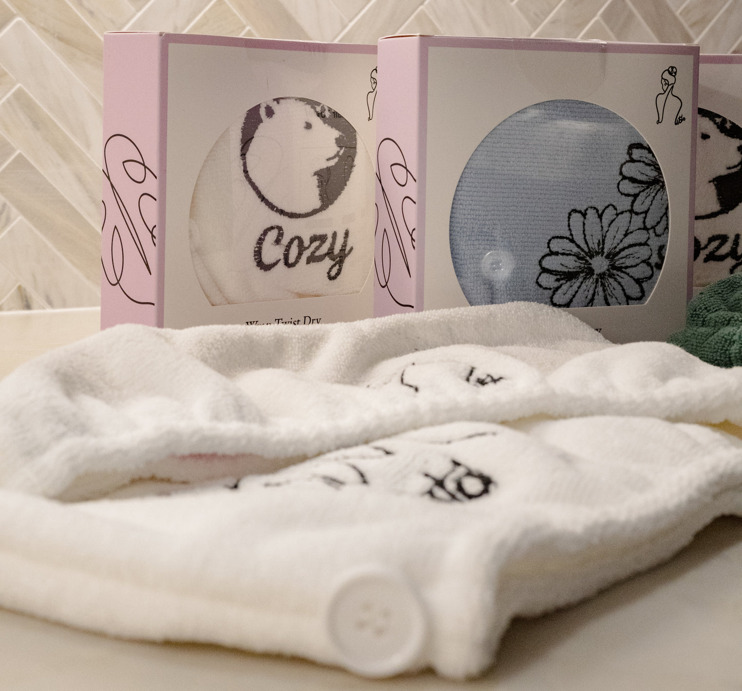 Microfiber Hair Towel (NEW White Polar Bear)