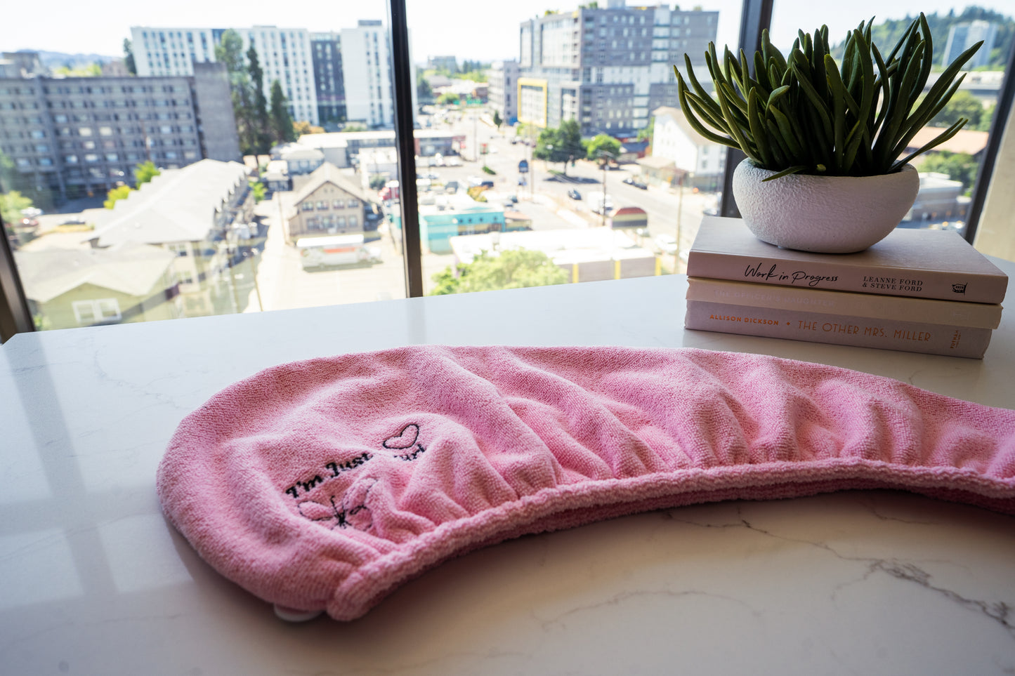 Microfiber Hair Towels (Light Pink)