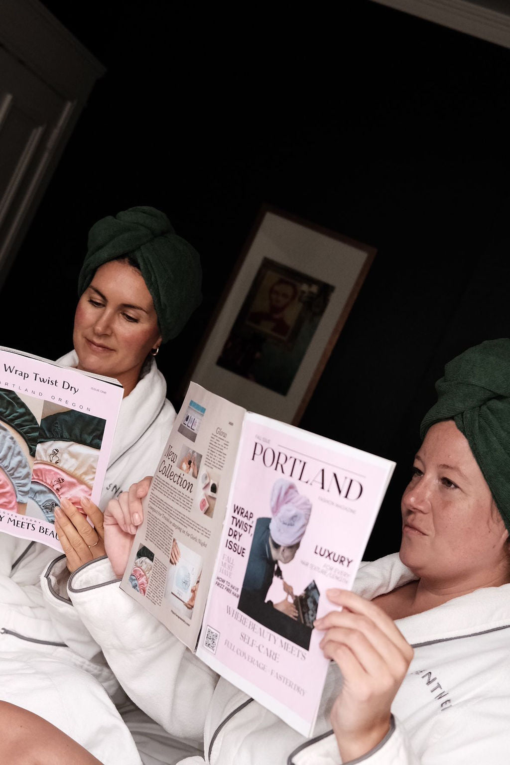 Microfiber Hair Towels (Emerald Green)