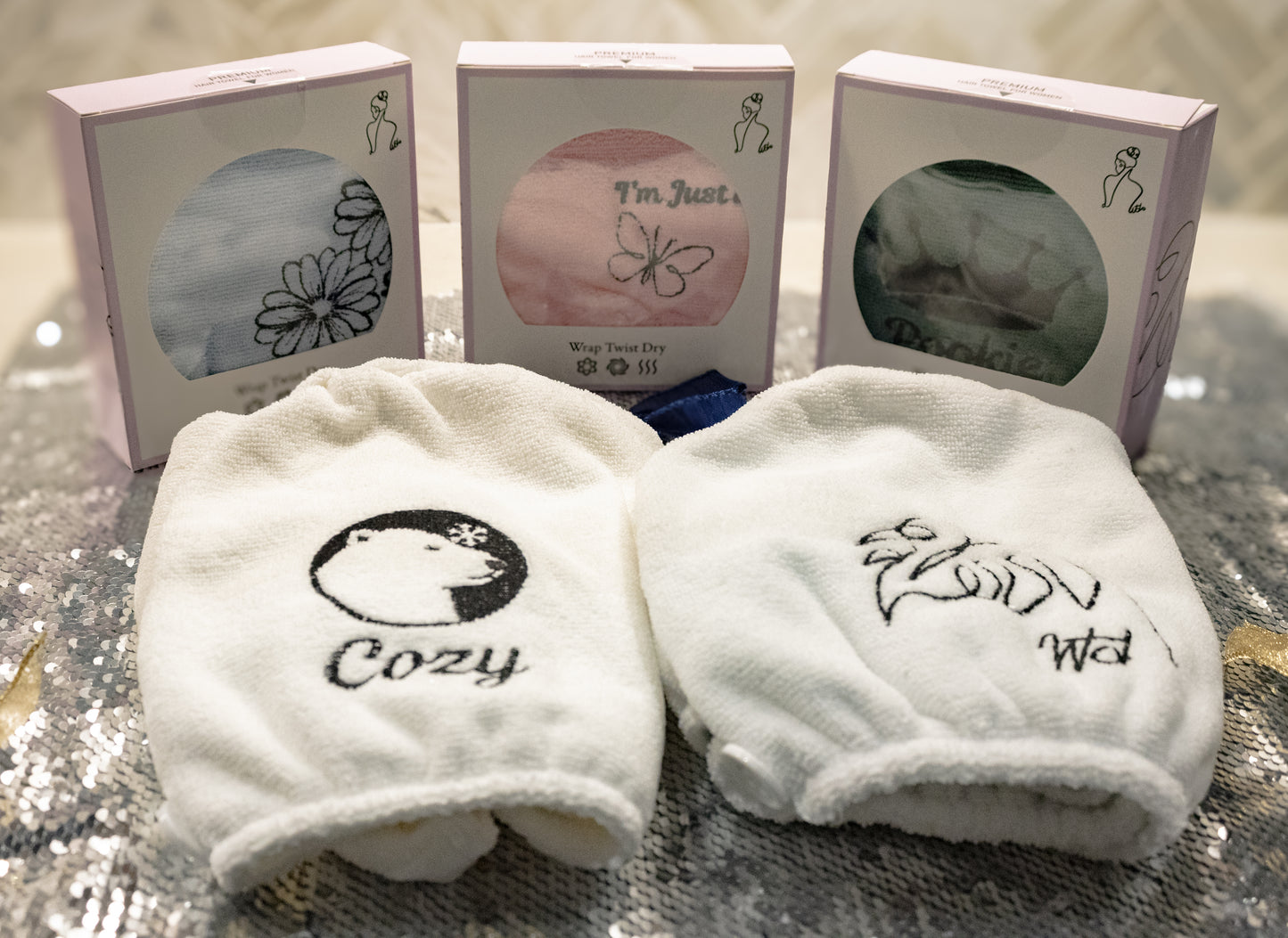 Microfiber Hair Towel (NEW White Polar Bear)