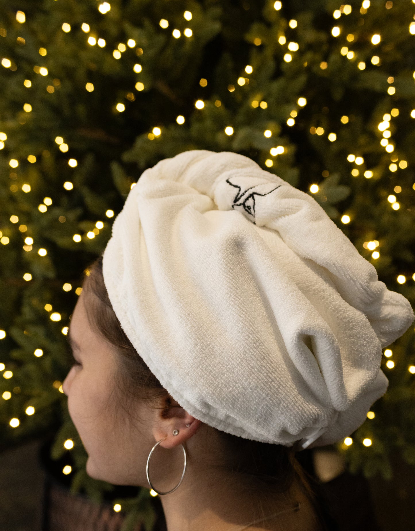 Microfiber Hair Towel (NEW White Polar Bear)