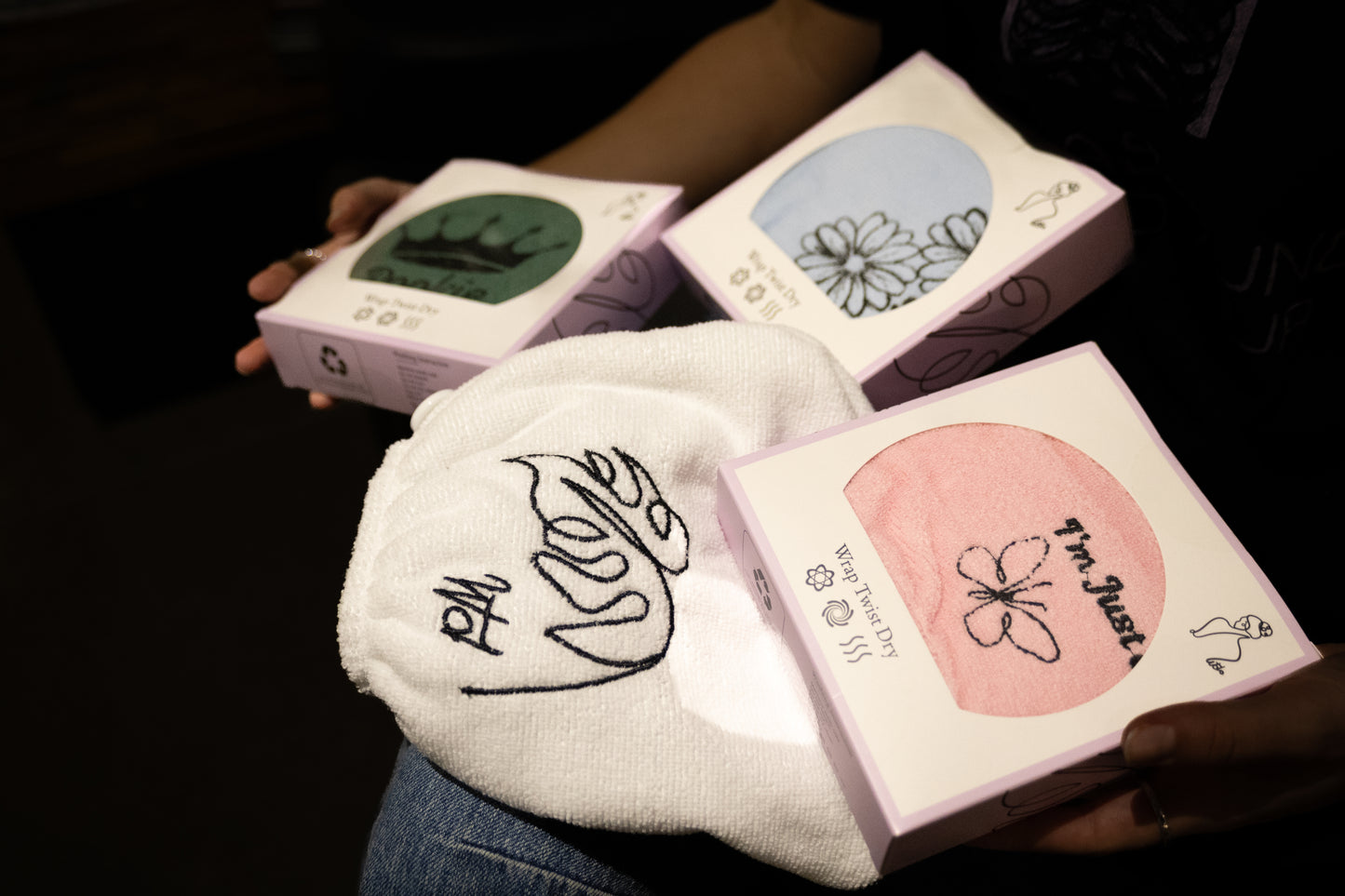 Microfiber Hair Towel (NEW Wrap Twist Dry WTD Logo)