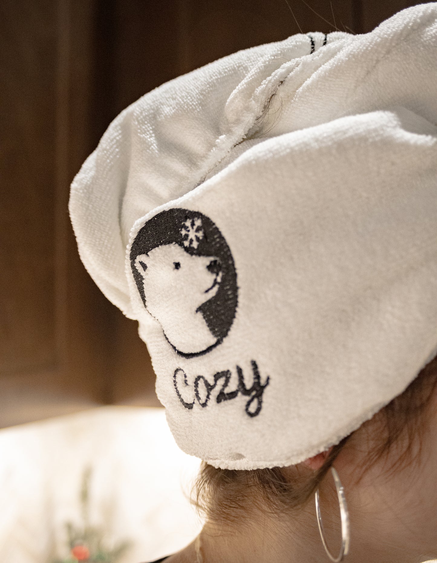 Microfiber Hair Towel (NEW White Polar Bear)