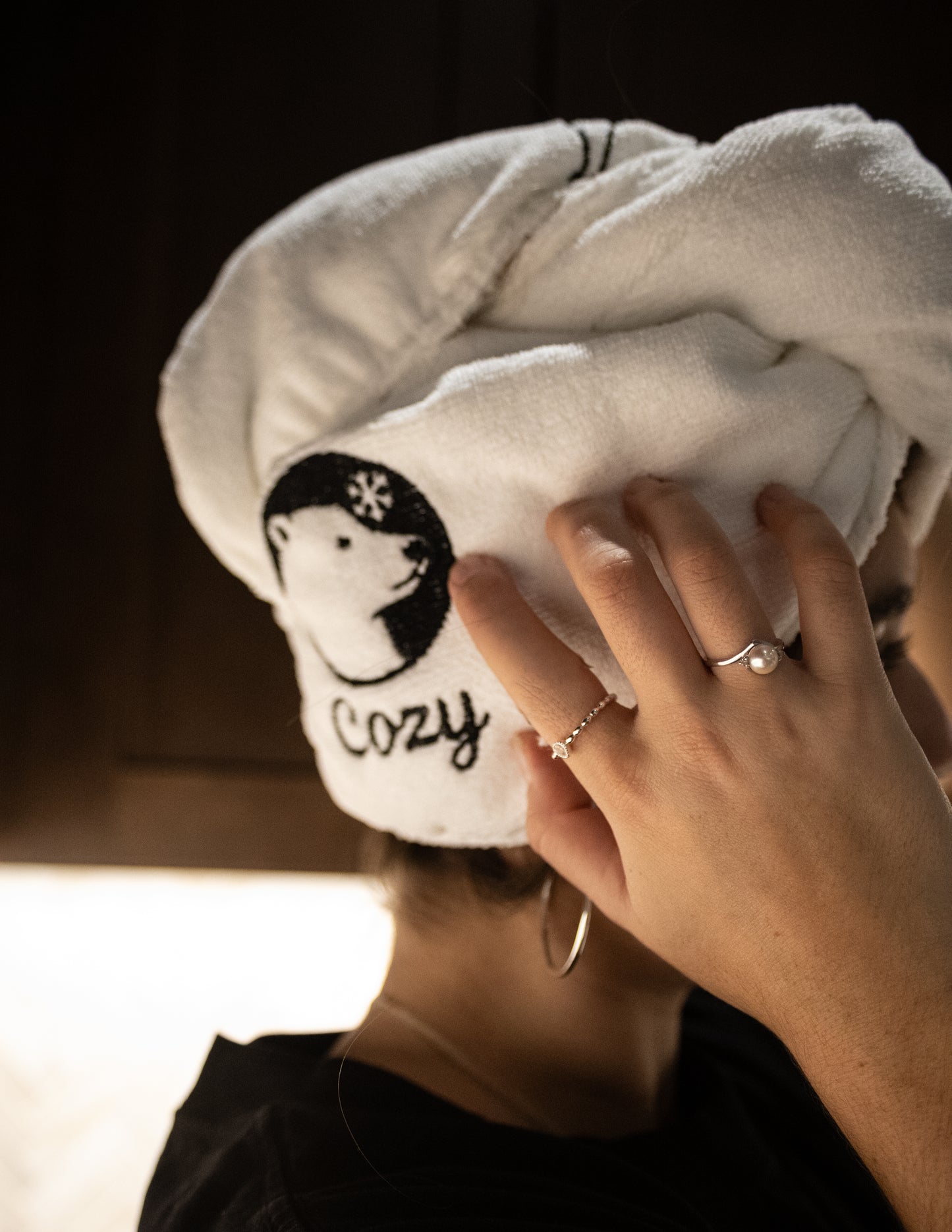 Microfiber Hair Towel (NEW White Polar Bear)