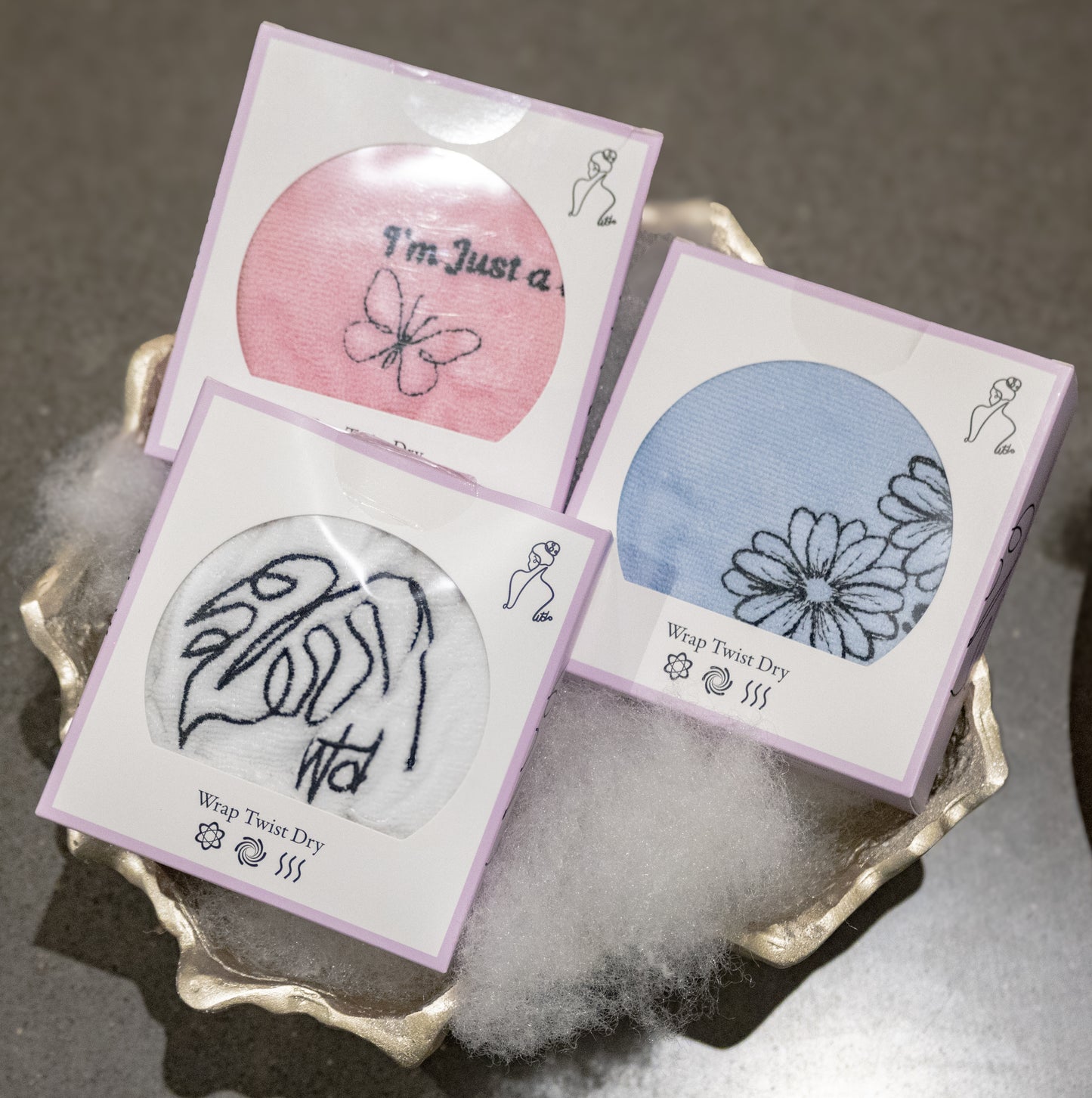 Microfiber Hair Towel (NEW Wrap Twist Dry WTD Logo)