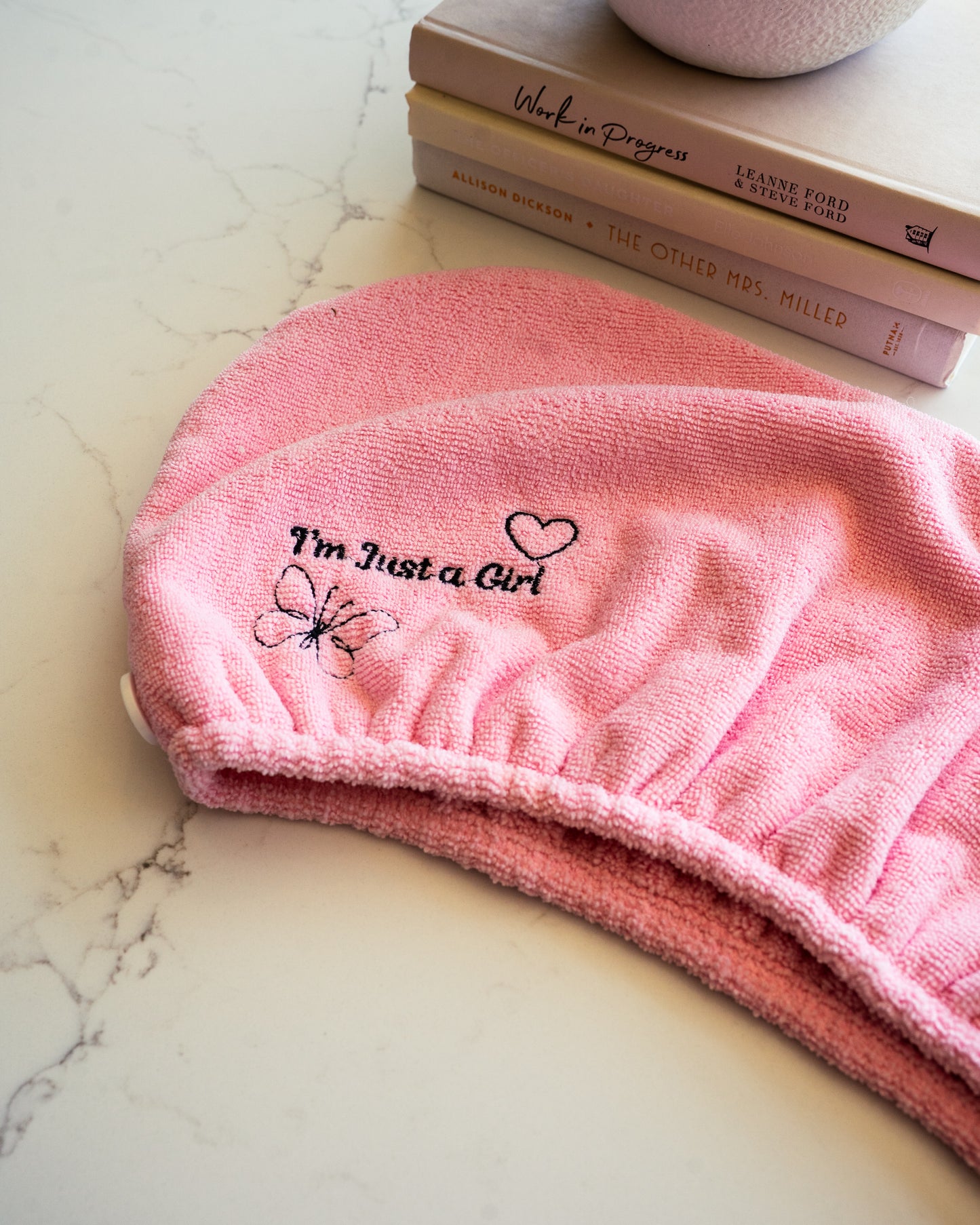 Microfiber Hair Towels (Light Pink)