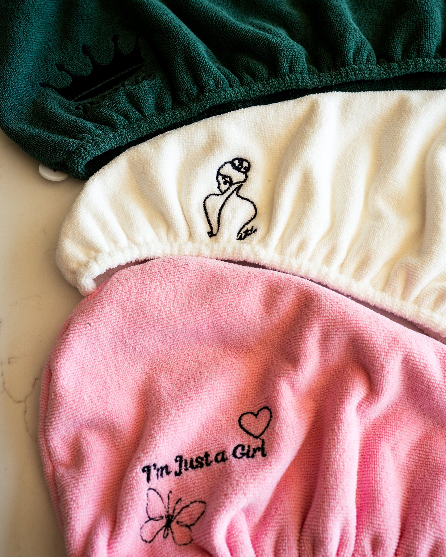 Microfiber Hair Towels (Light Pink)