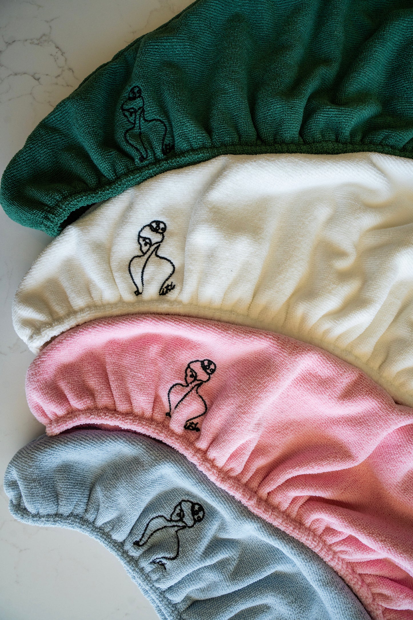 Microfiber Hair Towels (Emerald Green)