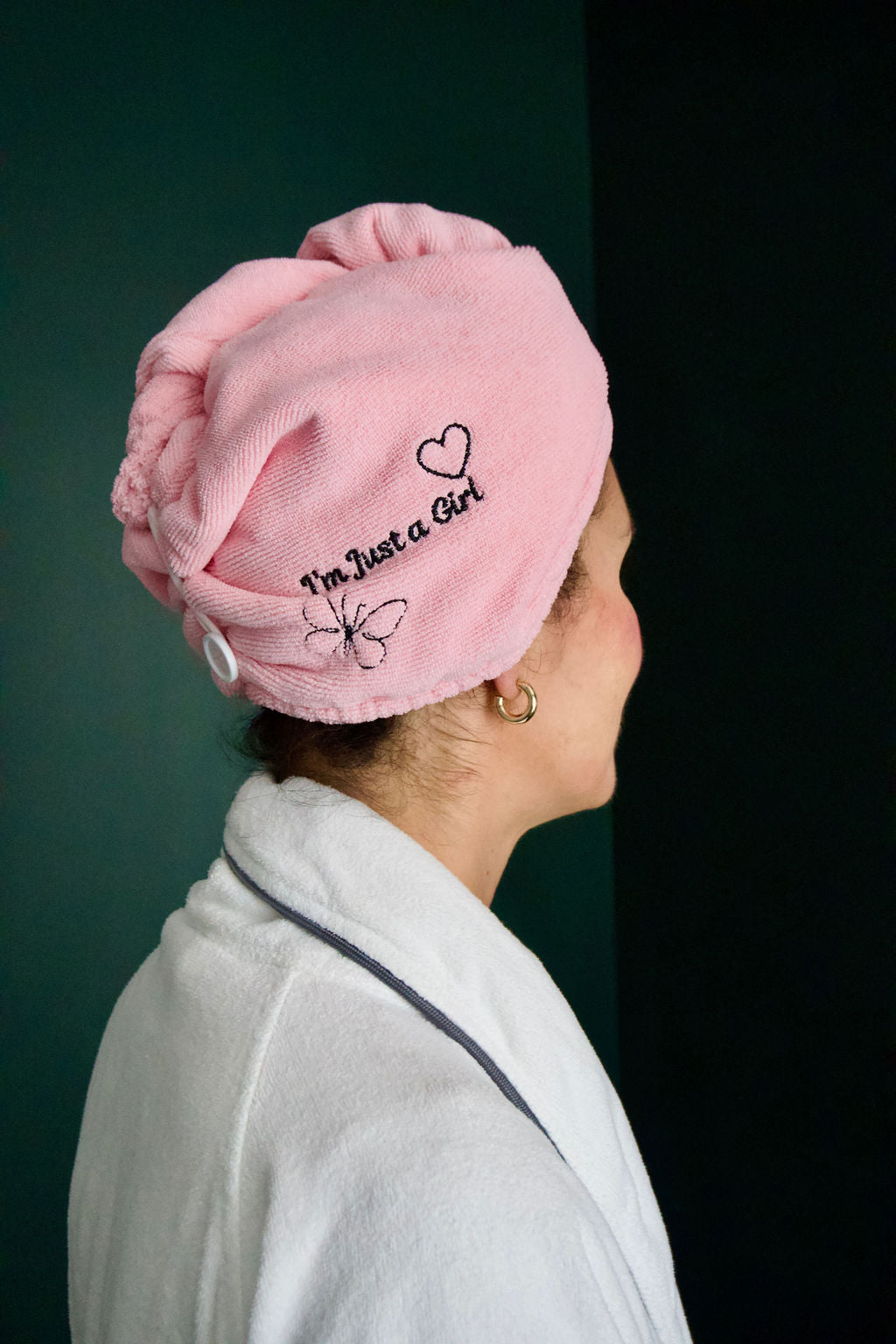 Microfiber Hair Towels (Light Pink)