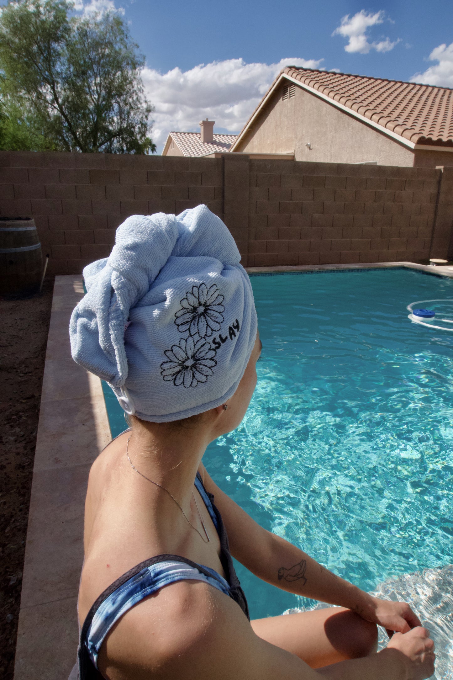 Microfiber Hair Towels (Baby Blue)